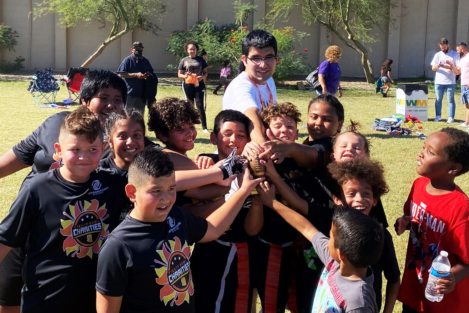 Flag football is a fun team sport for boys and girls.