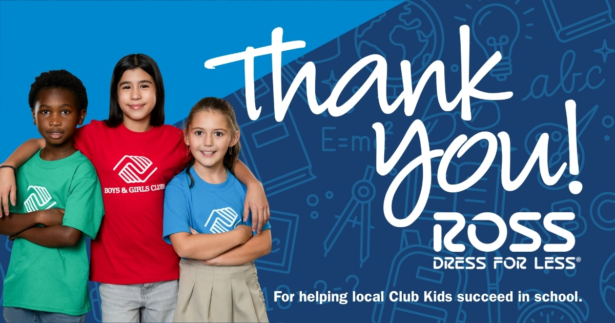 Club Kids Thank You! Gratitude from Ross - Dress for Less