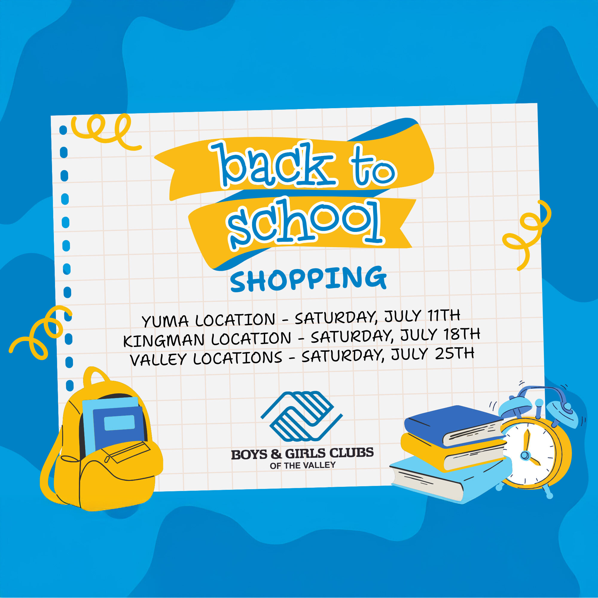 BGCAZ Back to School Shopping Event Image